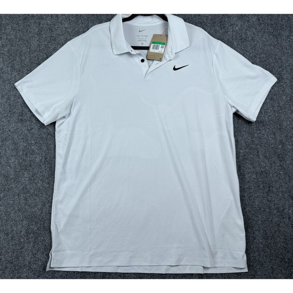 Nike Dri-FIT ADV Tour Men's Camo Golf Polo Shirt White Size XL DR5312-121 NWT - Picture 1 of 6